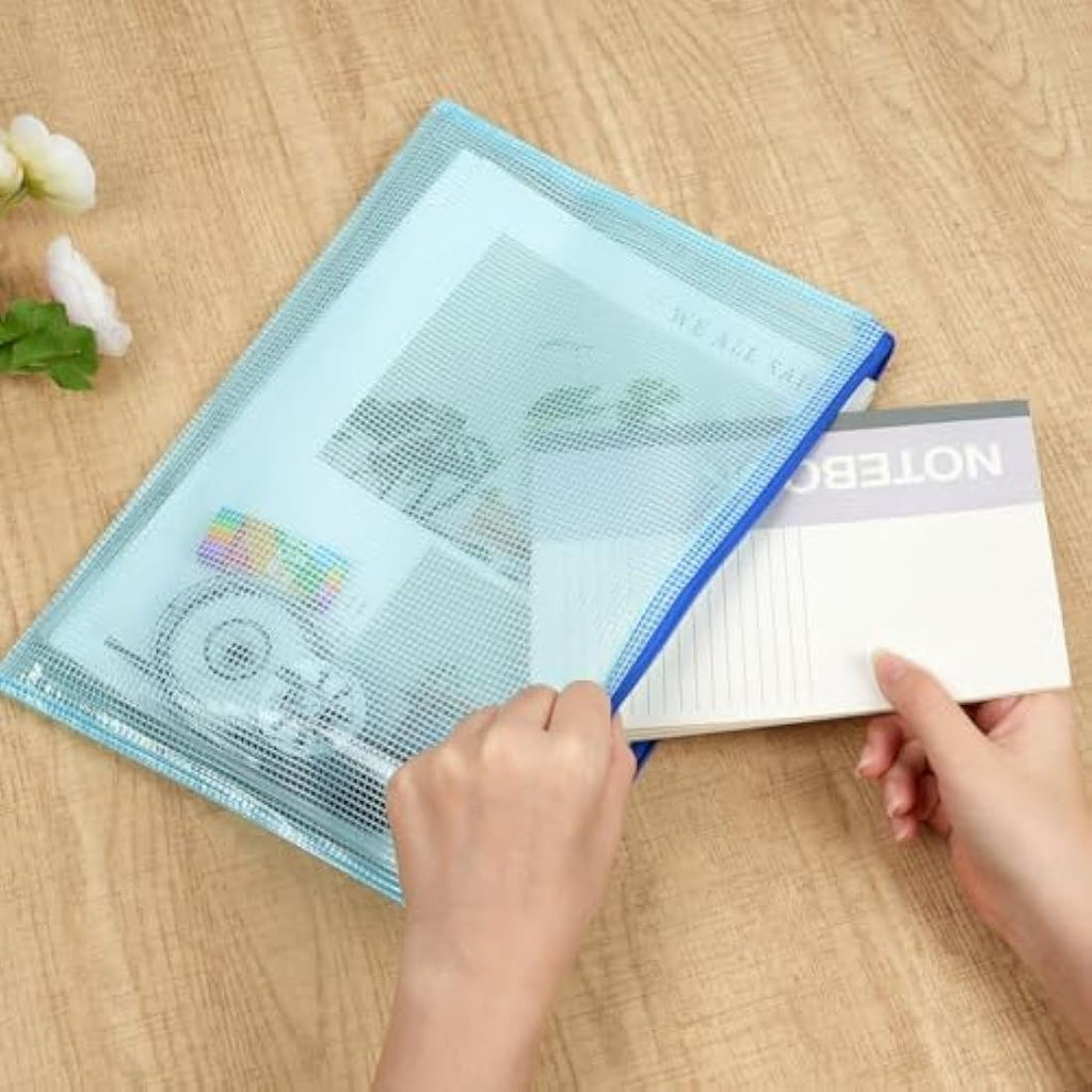 Vicloon 15Pcs Mesh Document Wallets – A4 A5 A6 Waterproof Zipper Bags