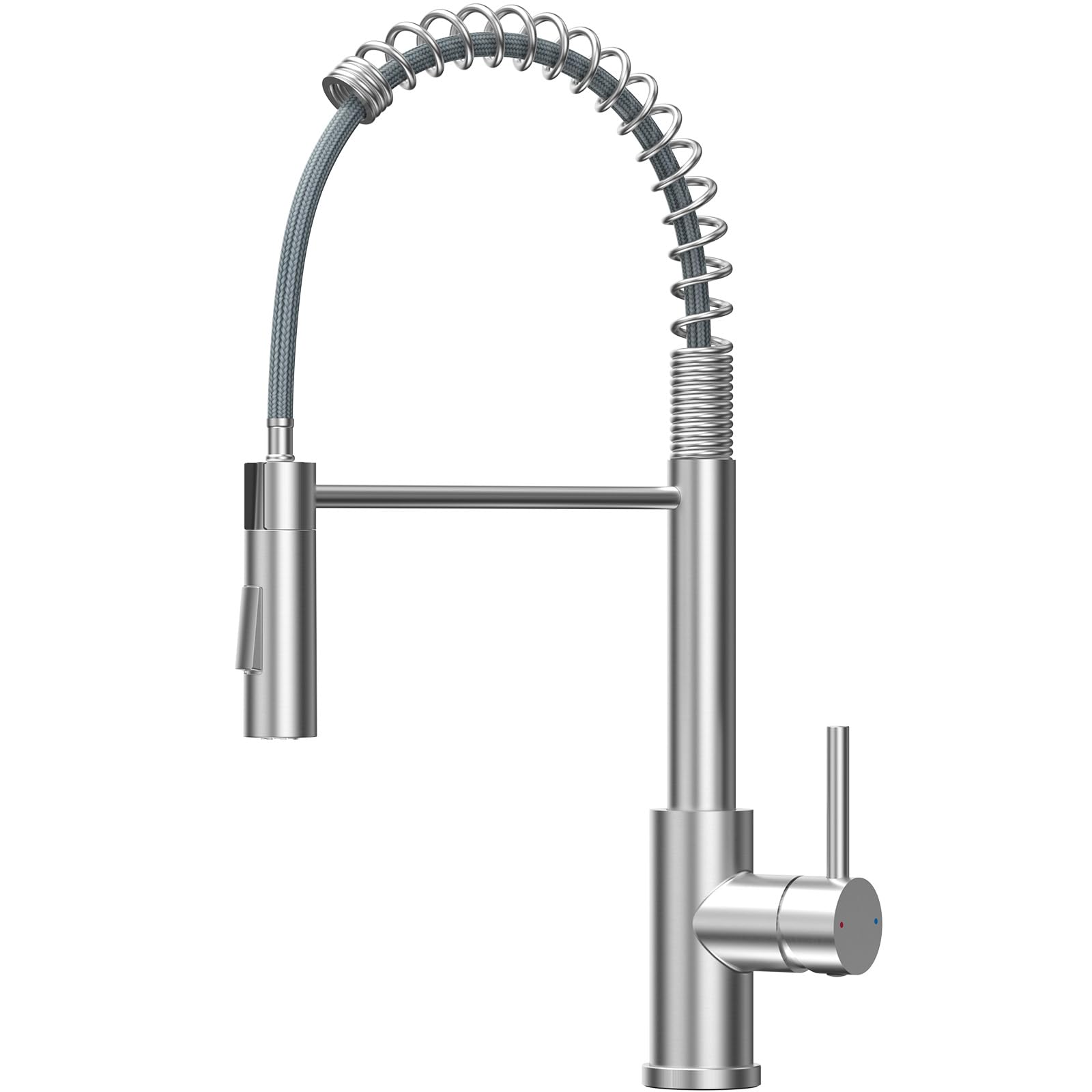 DERW Kitchen Sink Tap with Pull-Out Sprayer | 360° Swivel Spring Faucet