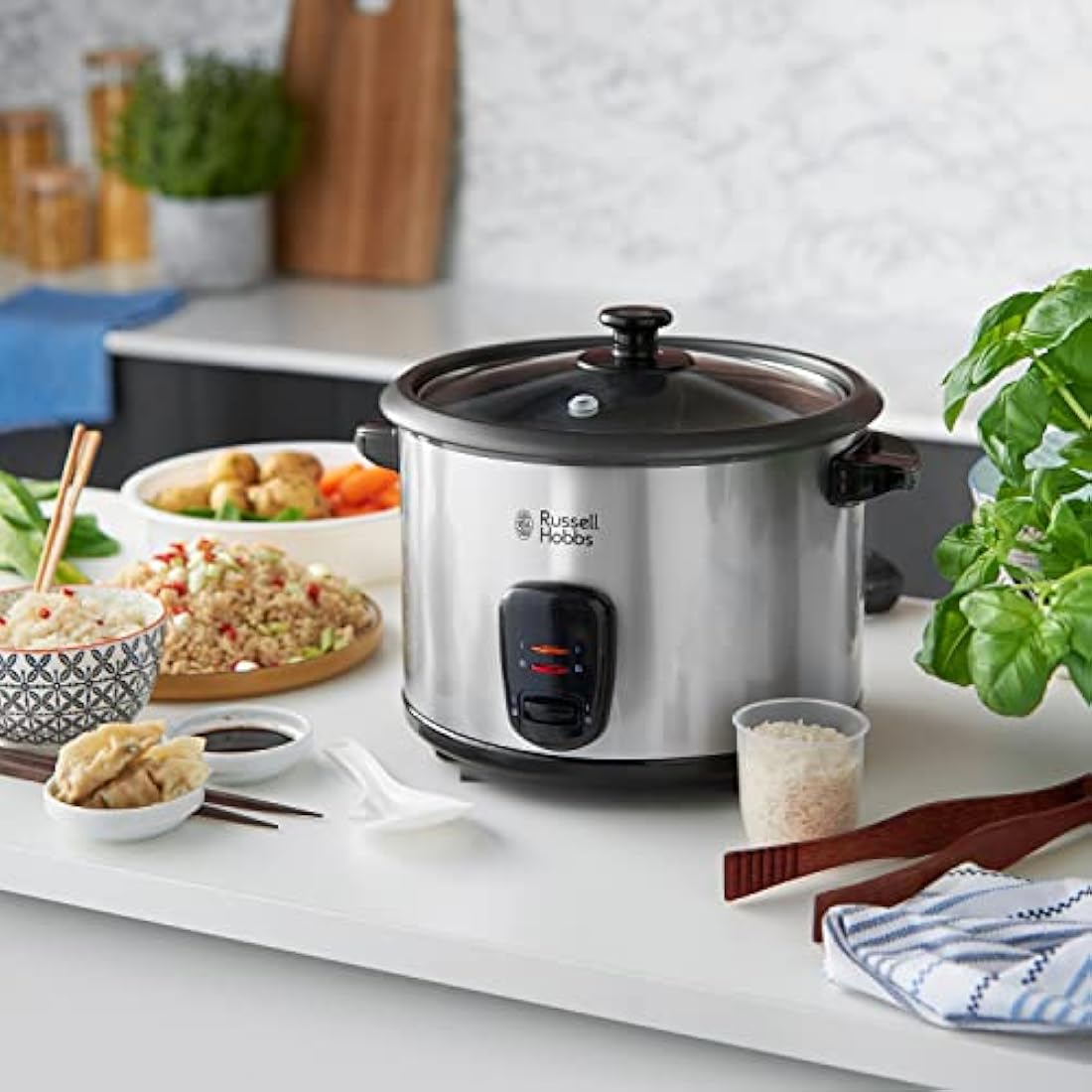 Russell Hobbs Electric Rice Cooker & Steamer | 1.8L Non-Stick Bowl