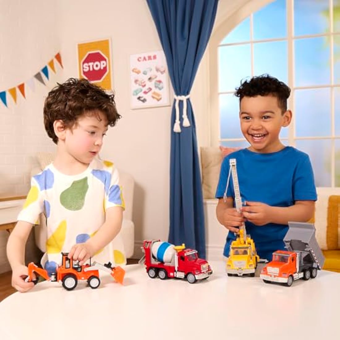 DRIVEN Micro Cement Truck – 1:48 Scale Construction Toy with Lights & Sound