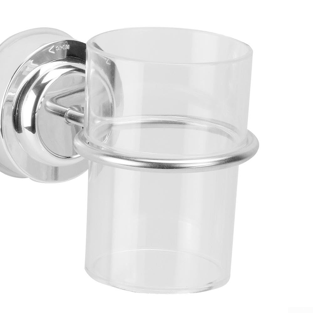 Jolof Store Suction Cup Toothbrush Holder | Chrome Stainless Steel