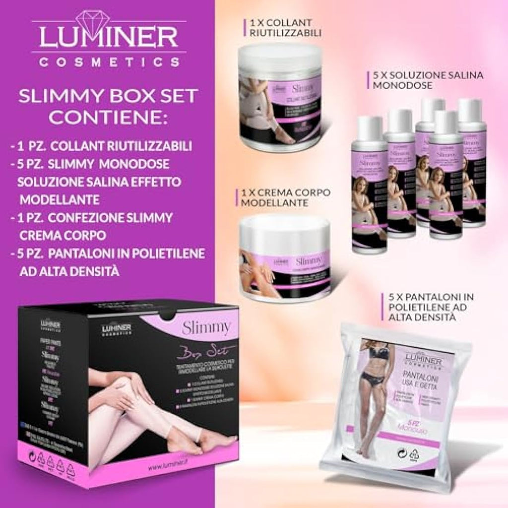 LUMINER Slimmy Box Set | Anti-Cellulite Draining Tights with Dead Sea Salt