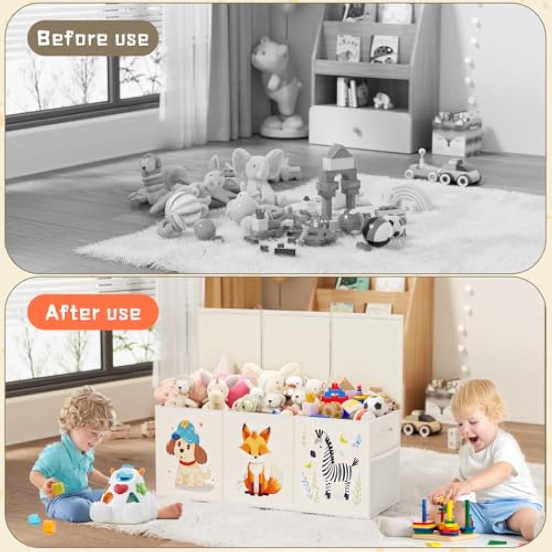 Extra Large Toy Box – 135L Collapsible Fabric Storage Chest