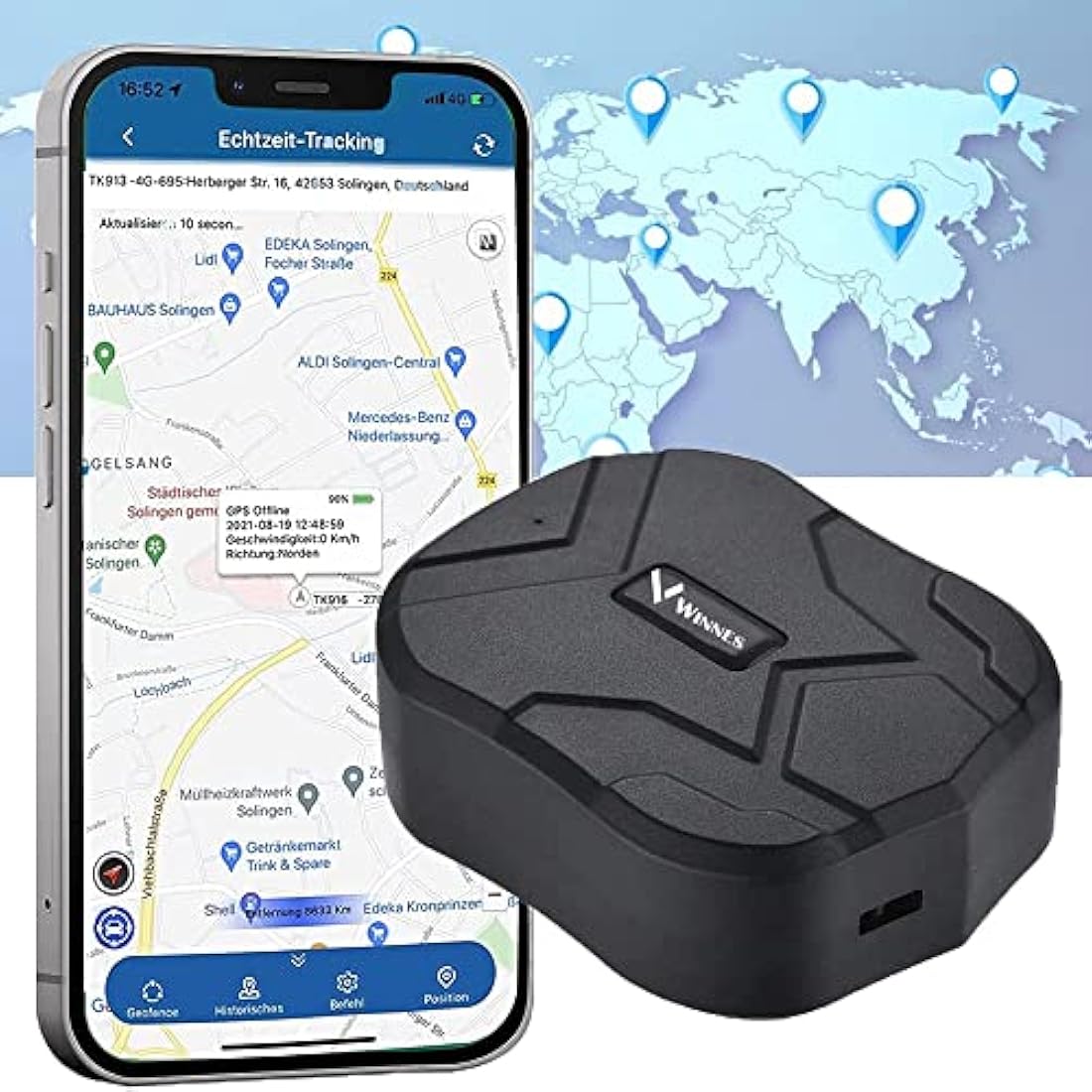 4G GPS Tracker – 10000mAh Magnetic Waterproof Vehicle Device
