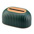 ABS Tissue Box Holder | Modern Napkin Dispenser - Green & Gold