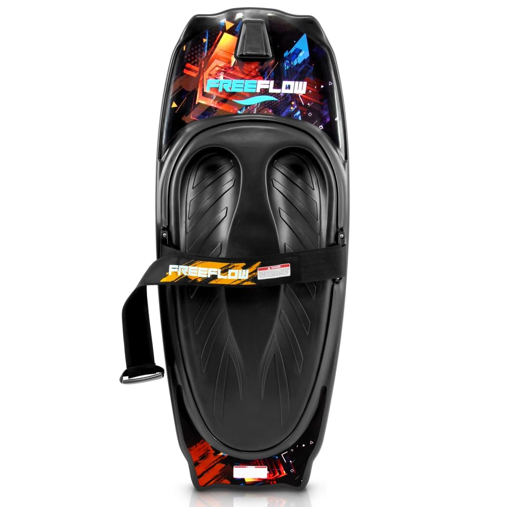 SereneLife Water Sport Kneeboard with Hook - Black/Red - 50 Inch
