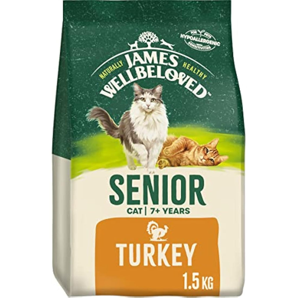 James Wellbeloved Senior Turkey Hypoallergenic Dry Cat Food - 1.5kg