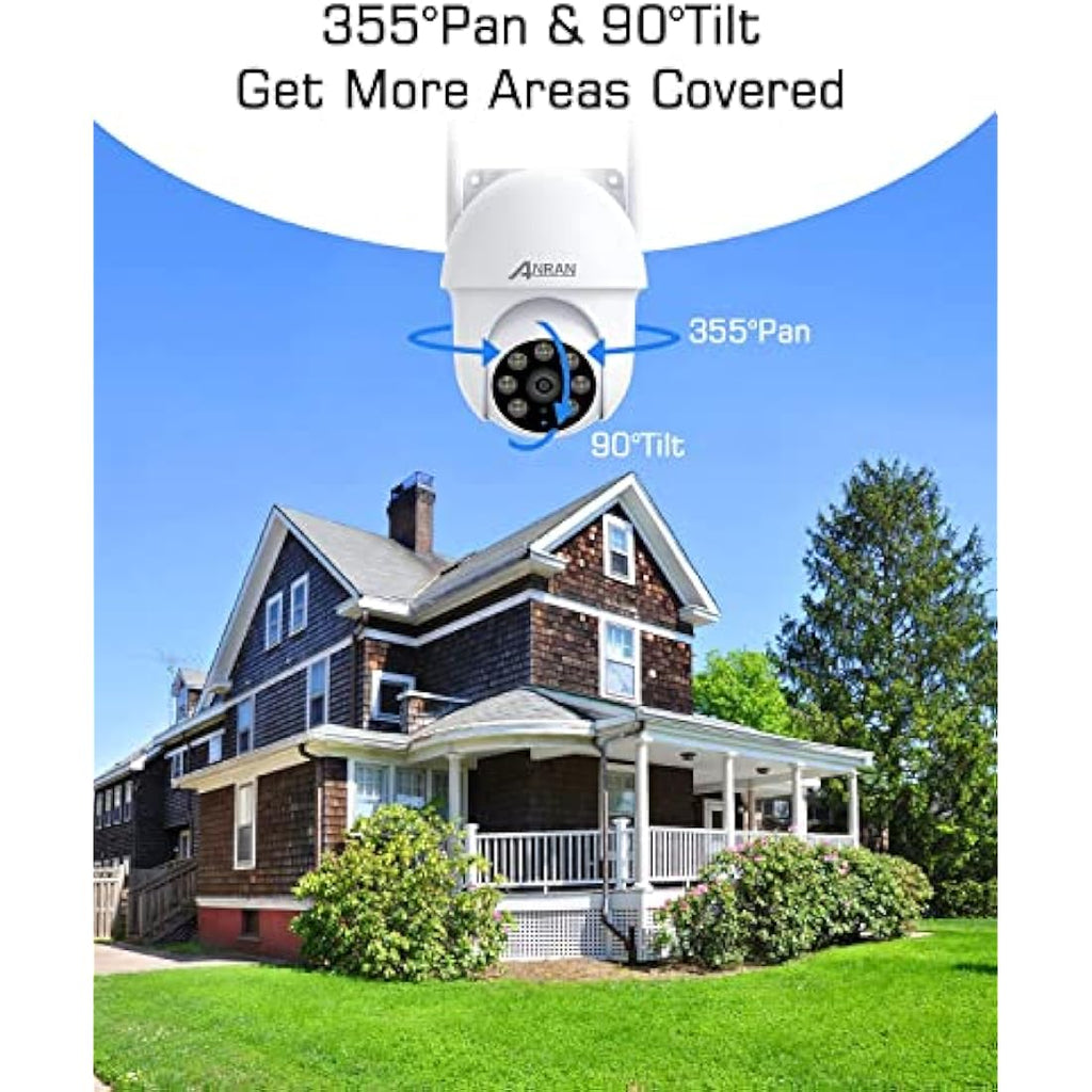 ANRAN 5MP Outdoor Security Camera | 360° Auto Tracking WiFi CCTV – P3 Max