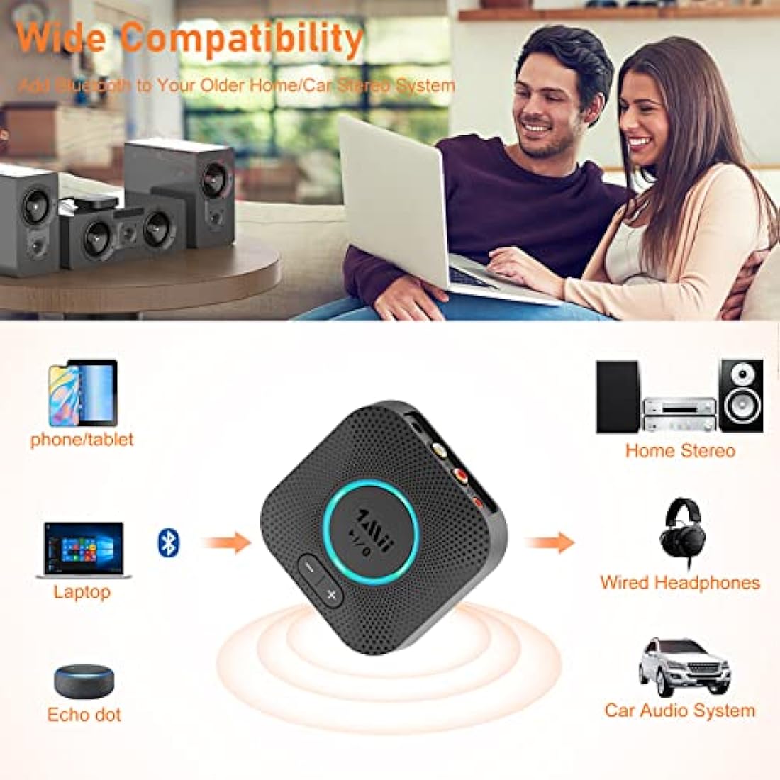 1Mii B06S Bluetooth 5.2 Receiver | Hi-Fi Audio Adapter with aptX HD