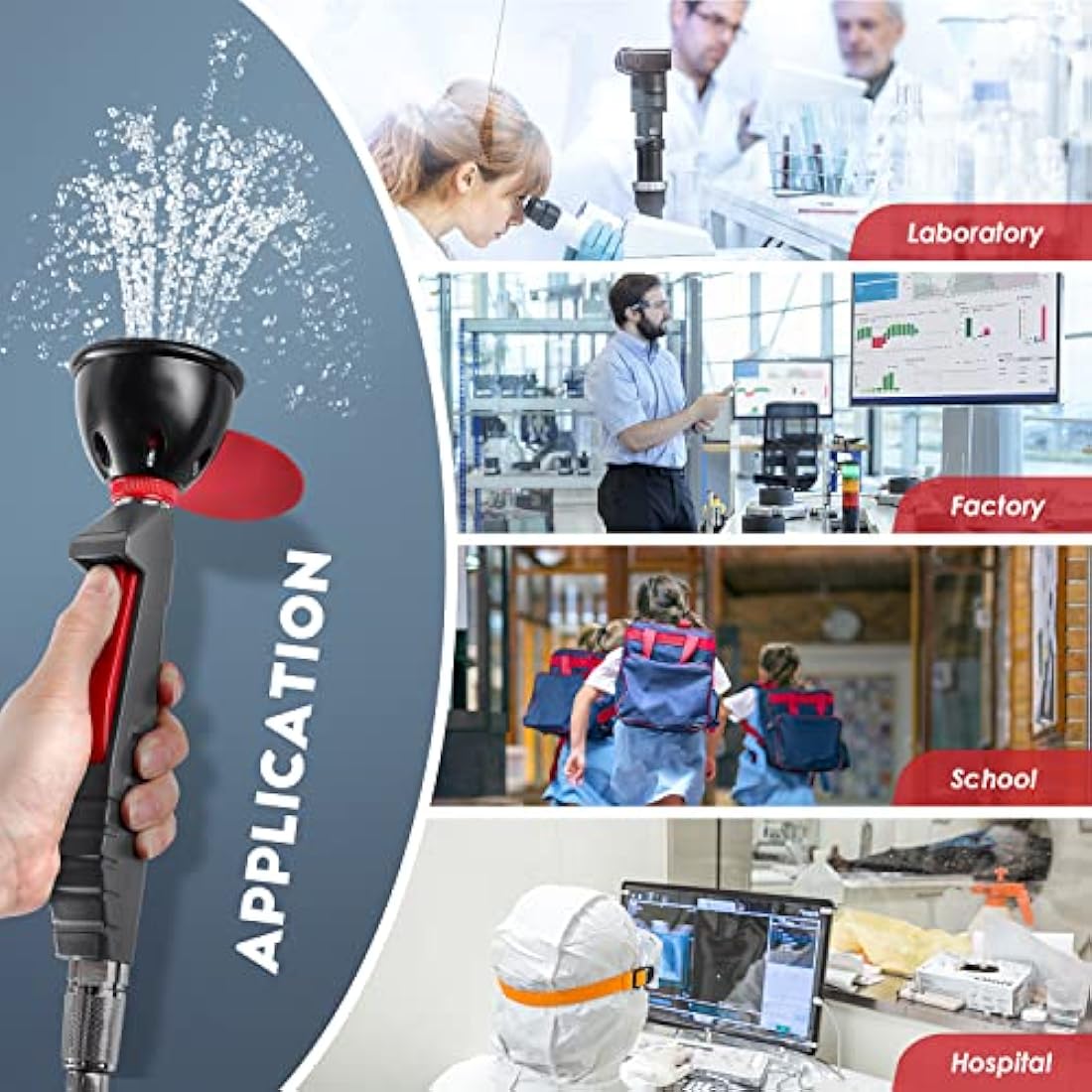 CGOLDENWALL Handheld Emergency Eyewash Station | Single Head Unit