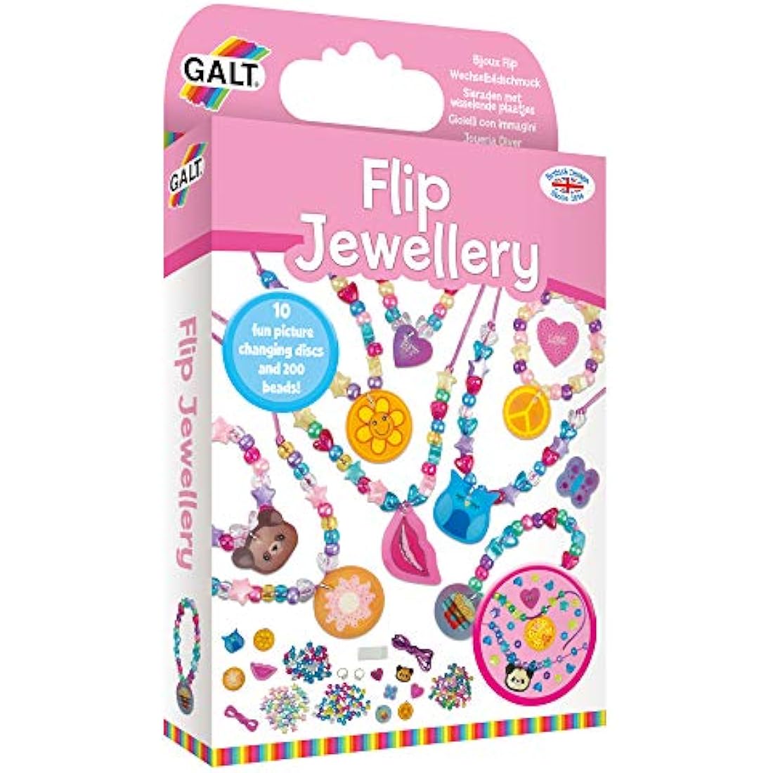 Galt Toys Flip Jewellery Craft Kit for Kids - DIY Jewelry Making Set