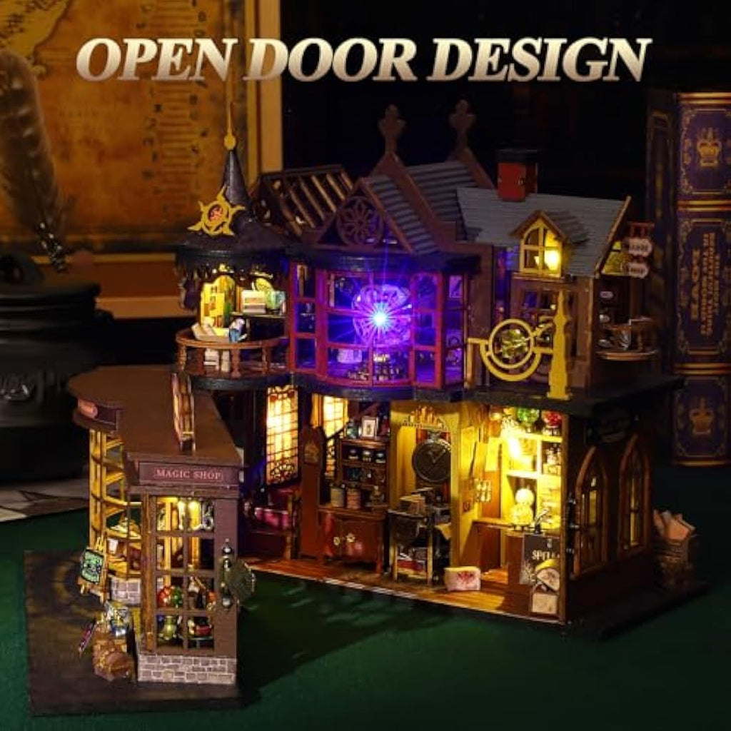 Mostop DIY Miniature Dollhouse Kit - Magic Treasure House with LED Light
