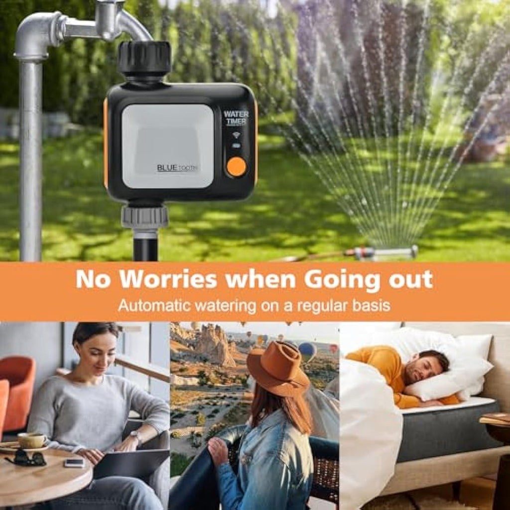 Johgee WiFi Water Timer | Smart Garden Sprinkler Hose Timer with Hub