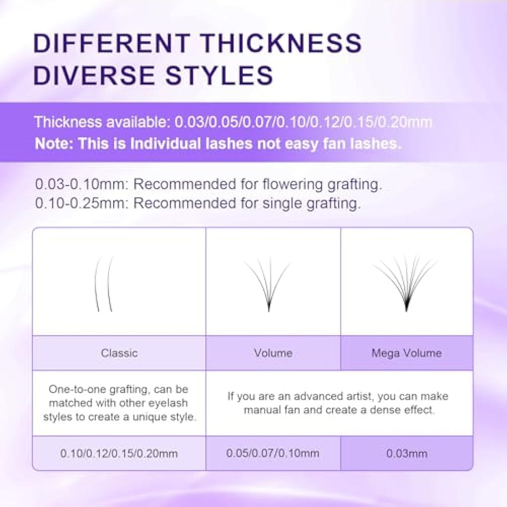 NAGARAKU Classic Eyelash Extensions | Matte Black Soft Single Lashes