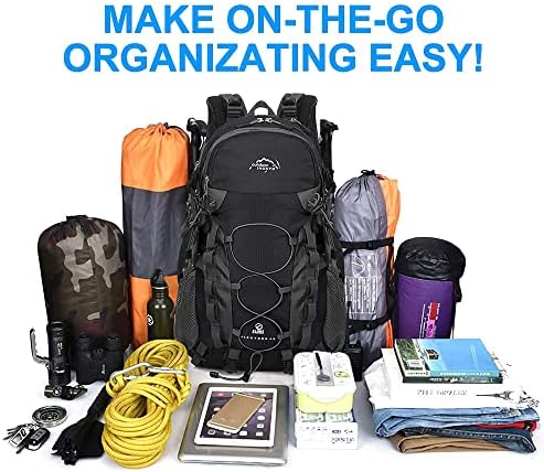 INOXTO Lightweight Hiking Backpack | 40L Waterproof Daypack for Travel