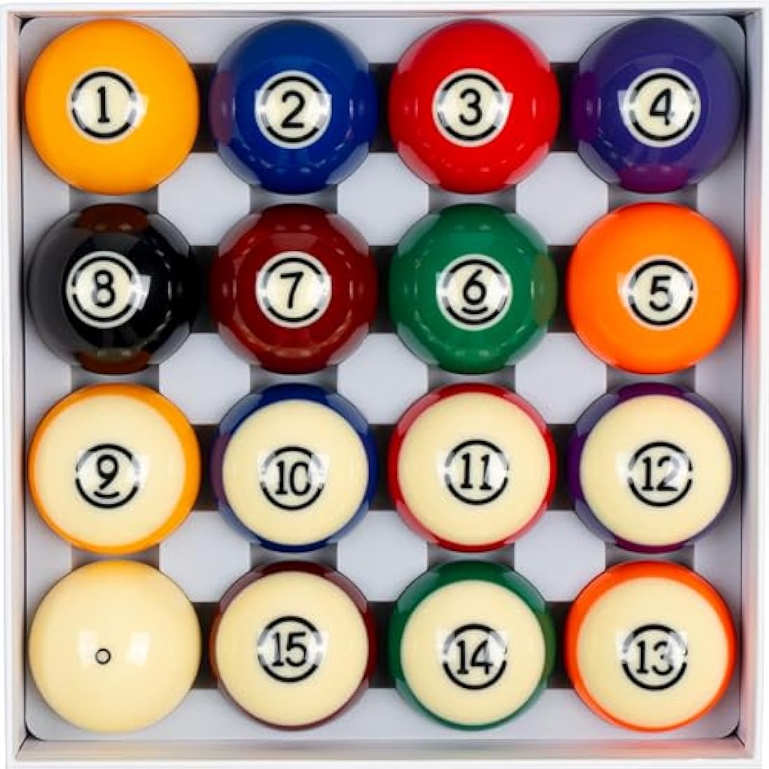 Billmart Tournament Grade Billiard Ball Set – 16 Standard 2.25" Pool Balls