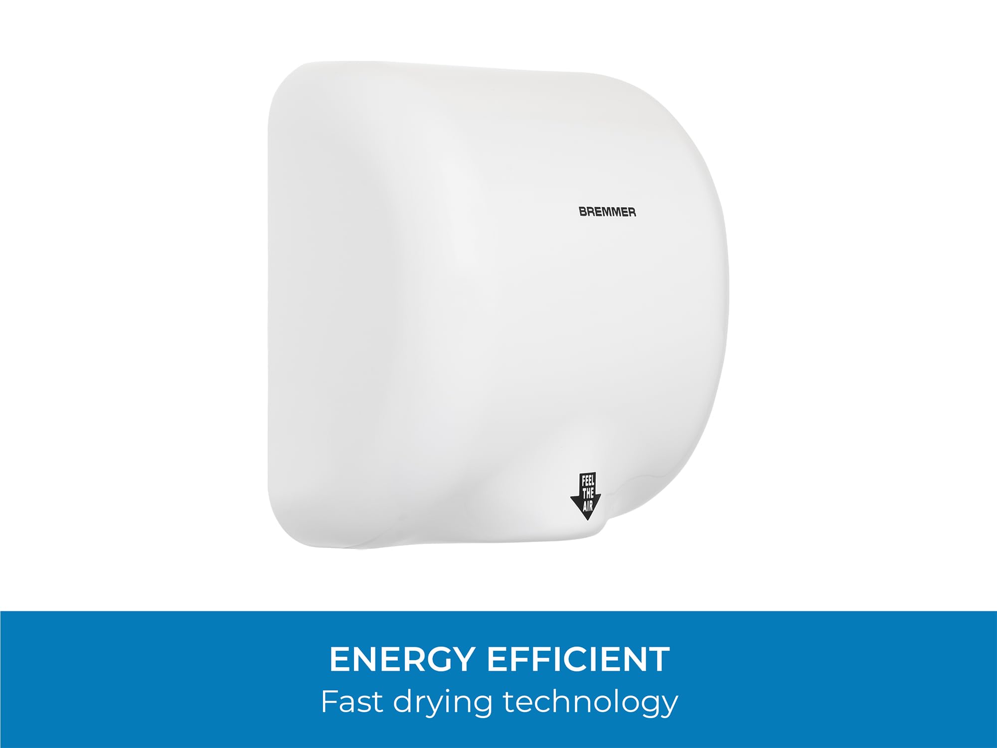 Bremmer Turbo Hand Dryer – High Velocity Eco Commercial Dryer (White)