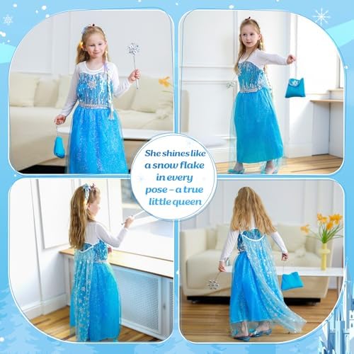 Princess Dress Up Costume for Girls - Kids Fancy Dress