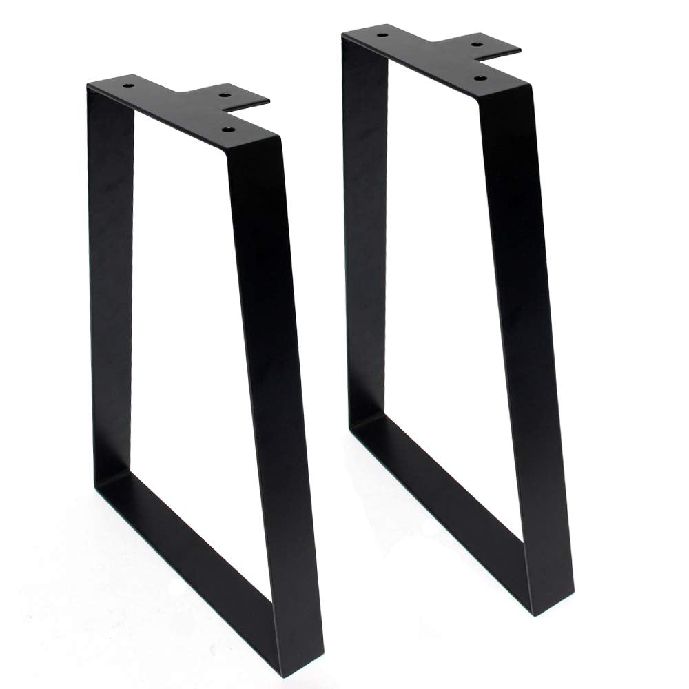Signstek 16 Inch Metal Trapezoidal Table Legs | Black DIY Coffee Table Legs