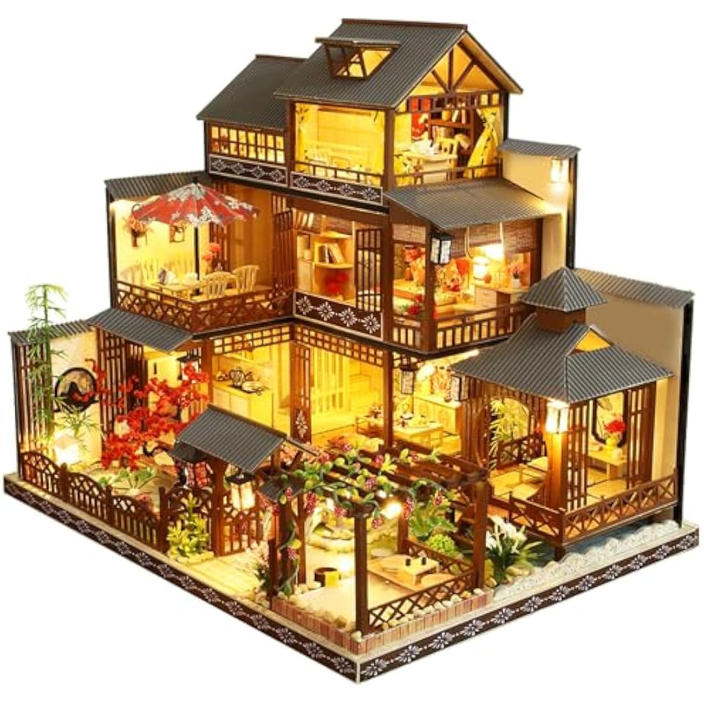 Spilay DIY Miniature Dollhouse Kit | Japanese Yaquan Courtyard 1:24 Scale