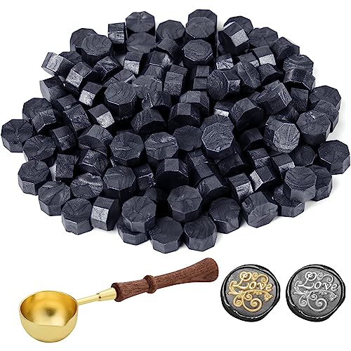 Sealing Wax Beads Kit – 300 Pcs Octagon Wax with Spoon