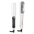 Jolof Store 3-in-1 Steam & Oil Hair Straightener Brush - Ceramic White