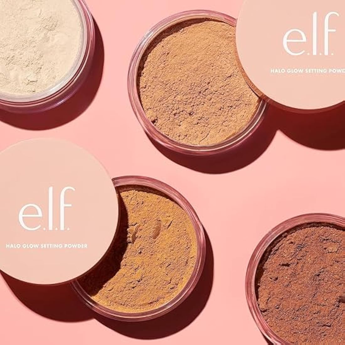 e.l.f. Halo Glow Setting Powder – Soft Focus Loose Powder, Dark