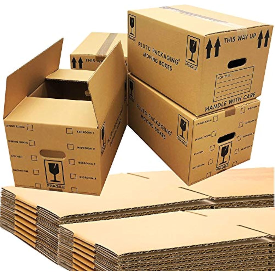 Large Cardboard Moving Boxes - 44L Packing Pack of 40