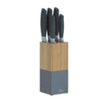 Viners Horizon 6-Piece Stainless Steel Knife Block Set with Bamboo Holder