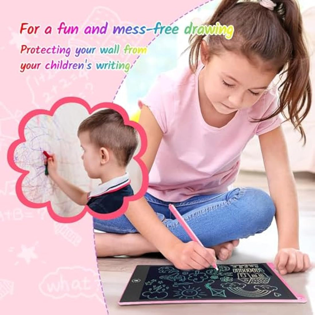 TECJOE 10 Inch LCD Writing Tablet 2 Pack | Colorful Doodle Board for Kids