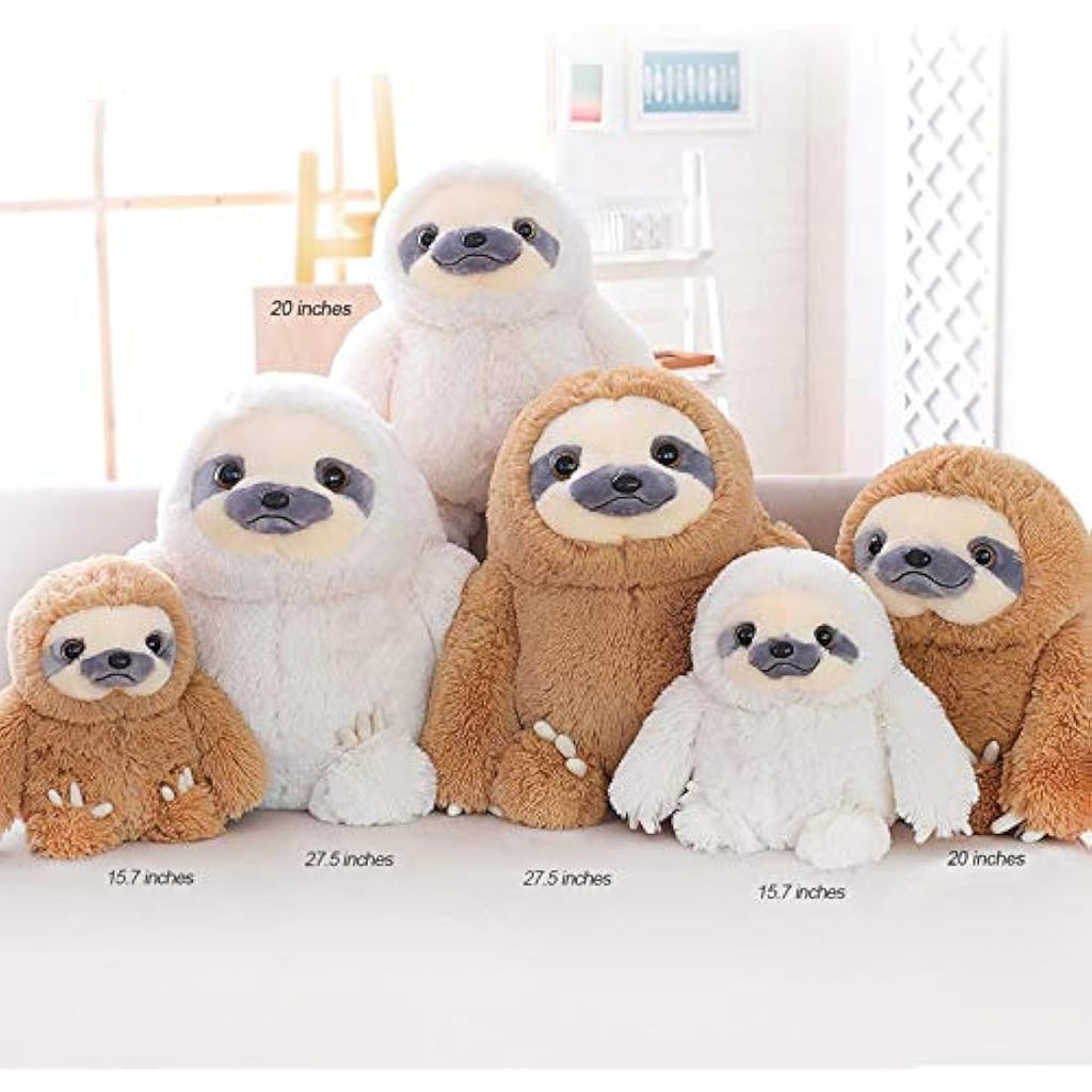 Winsterch Large Sloth Stuffed Animal – Soft Plush Toy, Ivory, 15.7 Inch