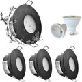 Sweier IP65 Waterproof Bathroom Downlight – 5W Warm White LED, 4 Pack