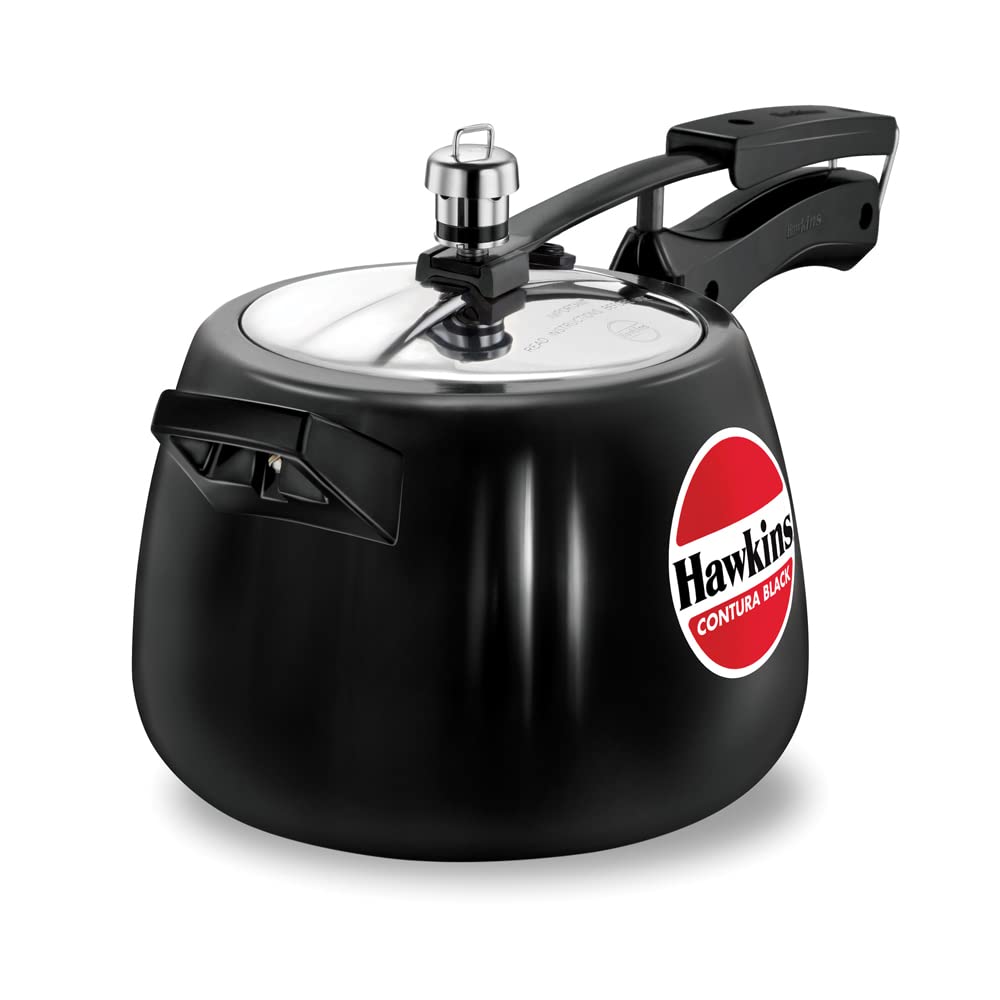 Hawkins Contura 4 Litre Hard Anodised Pressure Cooker – Black (CB40)