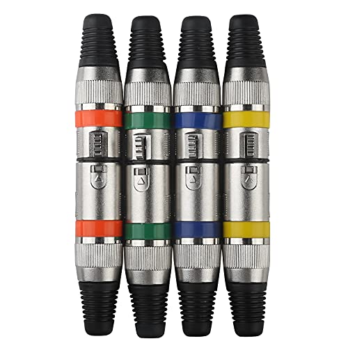 Jolof Store 3 Pin DMX Cable 4 Pack – 10ft XLR Male to Female Mic Leads