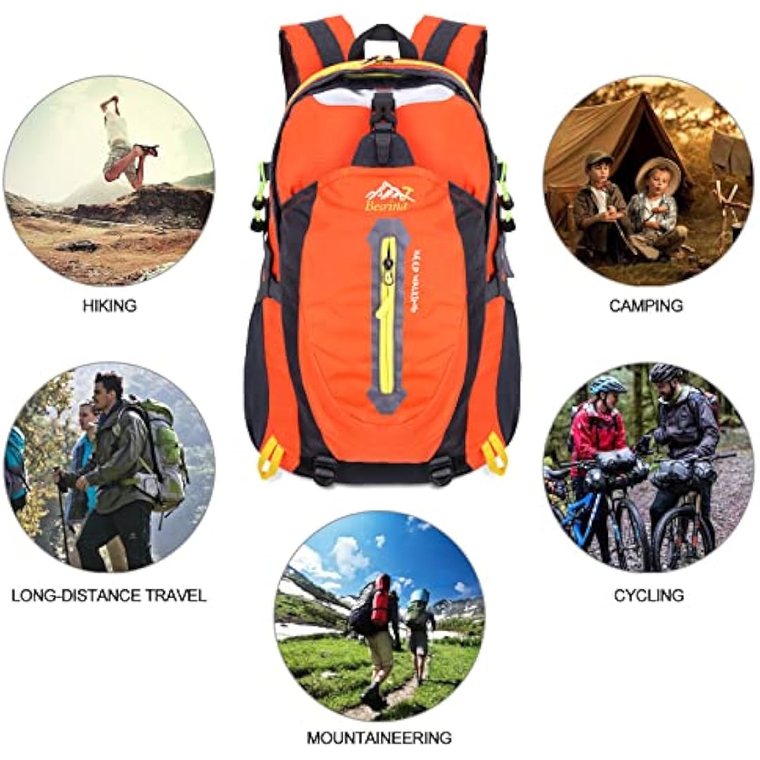 Besrina 40L Lightweight Hiking Backpack | Water-Resistant Daypack