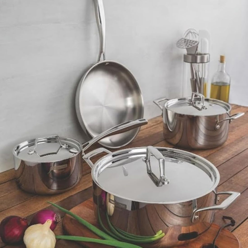 Tramontina 3-Ply Stainless Steel Casserole Dish - 24cm (4.4L) Induction