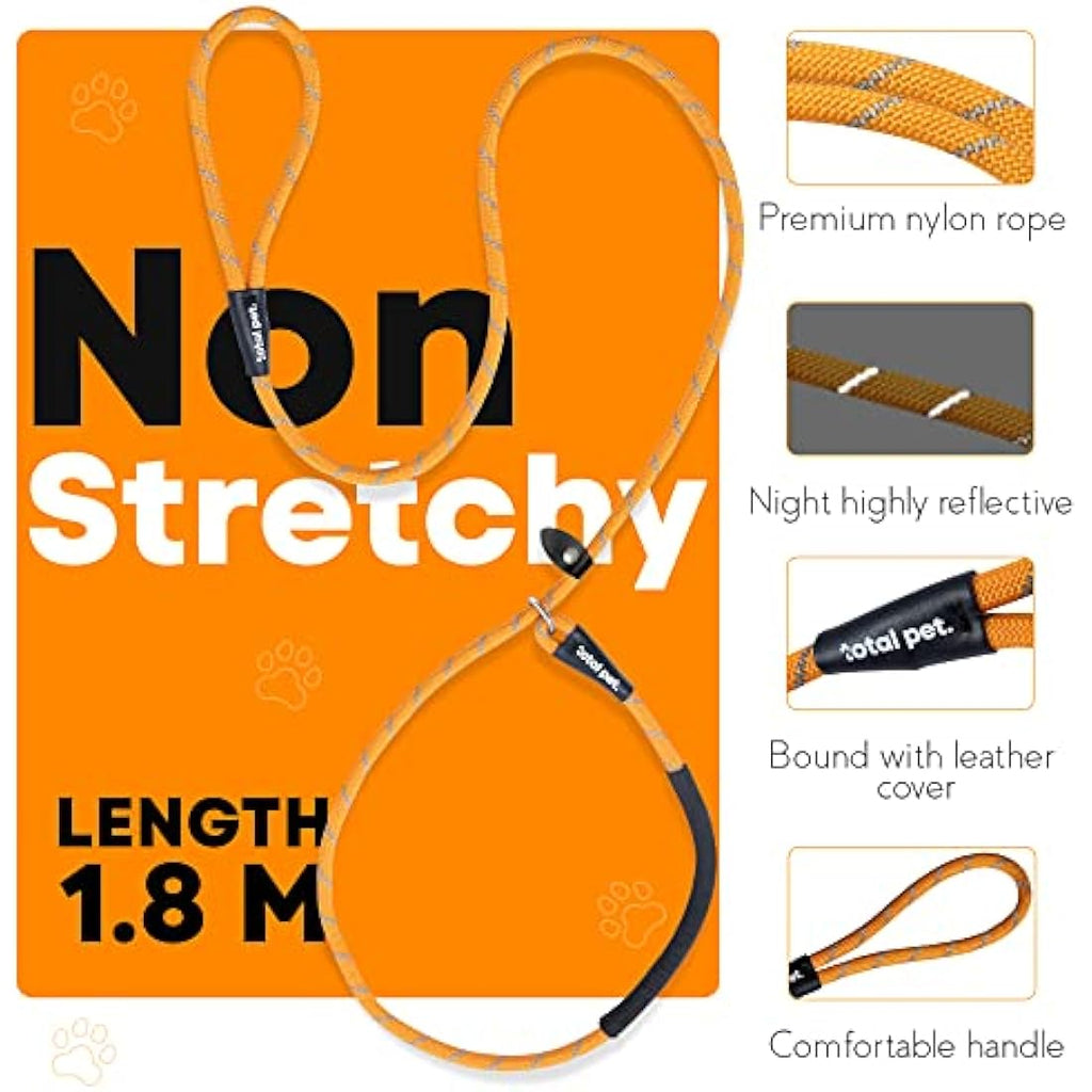 Padded Slip Lead – 1.8m Anti-Pull Rope Dog Training Leash