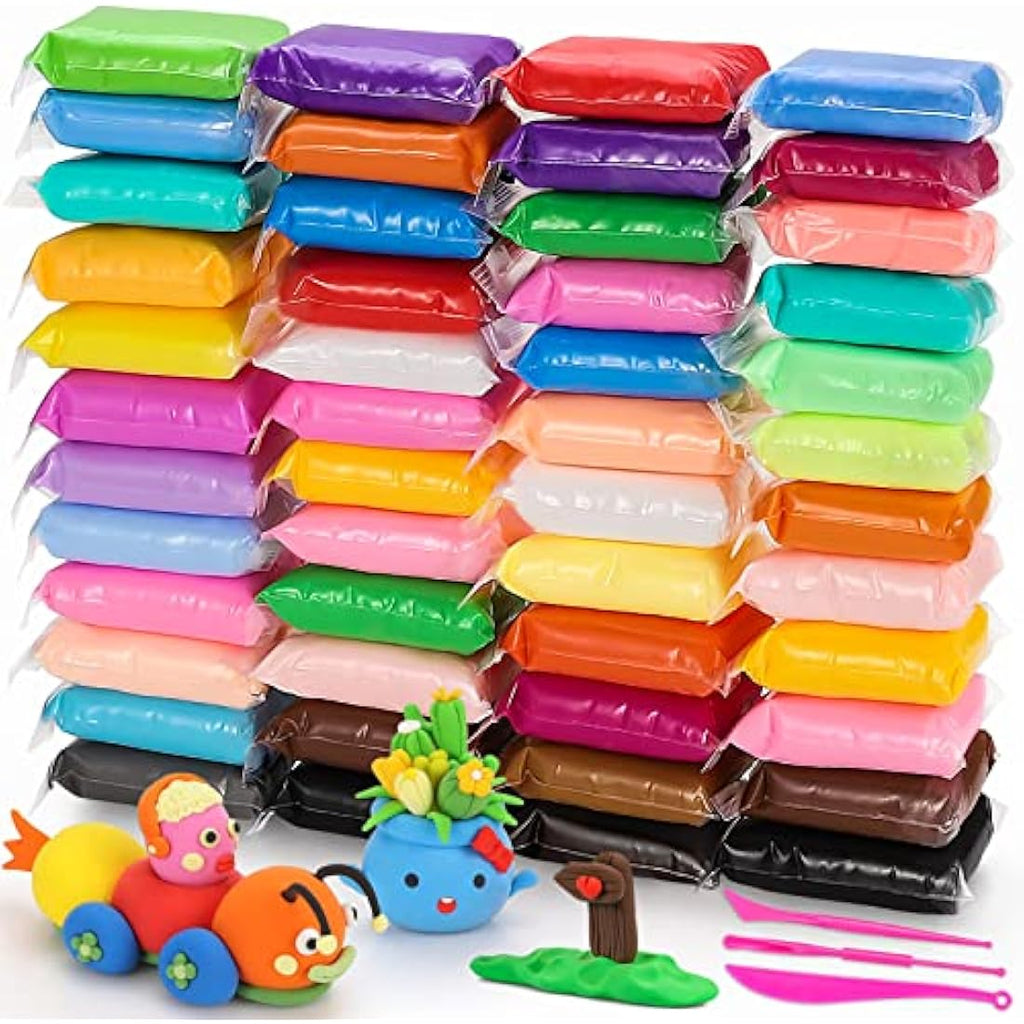 QMAY Air Dry Clay - 48 Colors Non-Toxic Modeling Clay Kit for Kids