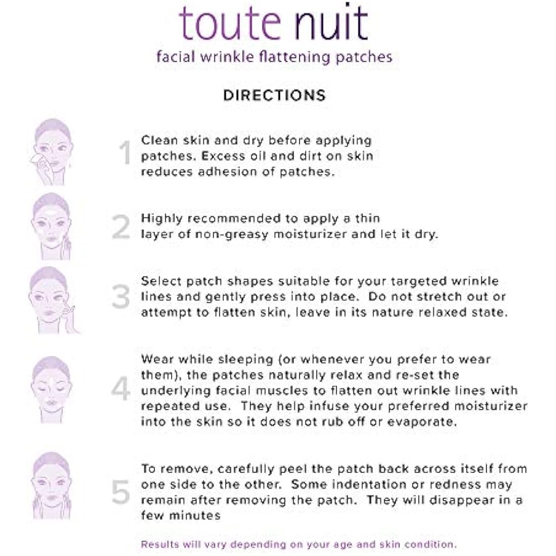 Toute Nuit Facial Wrinkle Flattening Patches - Triangle Face Tape (45ct)