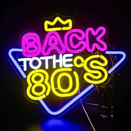 Back to The 80's Neon Sign | Dimmable LED Retro Wall Decor