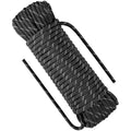 NorthPada 10mm x 30m Reflective Floating Marine Rope | Black Nylon Cord