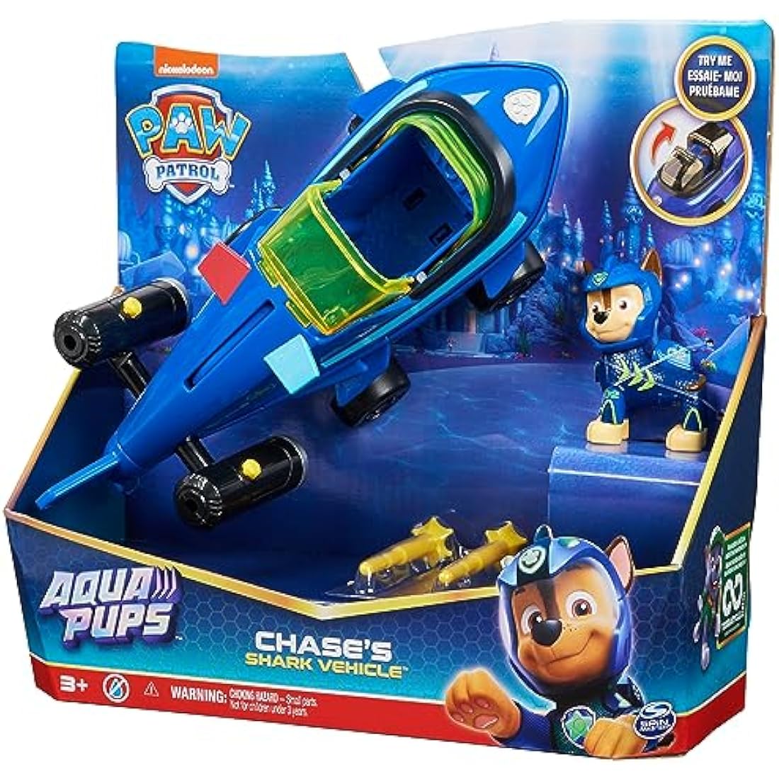 PAW Patrol Aqua Pups Chase Transforming Shark Vehicle Action Figure