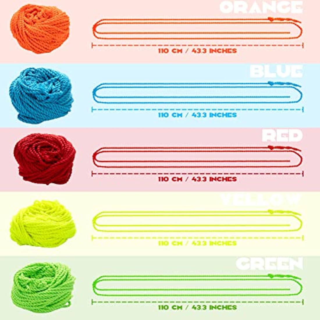 MAGICYOYO 50 Pack Yoyo Strings | 100% Polyester Replacement - Rainbow Colors