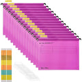 MerryNine Foolscap Suspension Files - 15 Pack Pink Polypropylene Folders