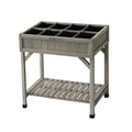 VegTrug 8 Pocket Herb Planter – Grey Raised Wooden Garden Bed