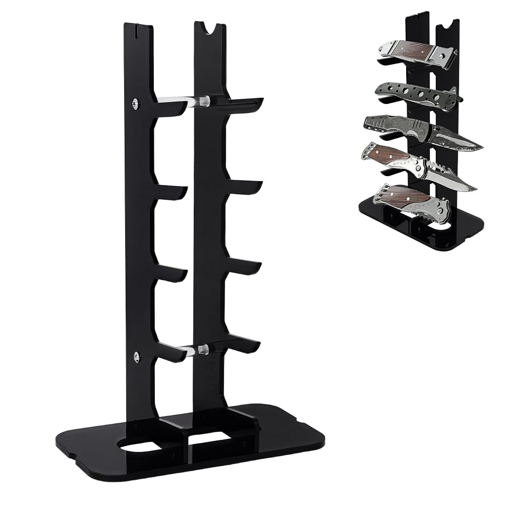 UNICRAFTALE 1 Set 5-Tier Acrylic Knife Display Stand Pocket Knife Holder for EDC - image 1
