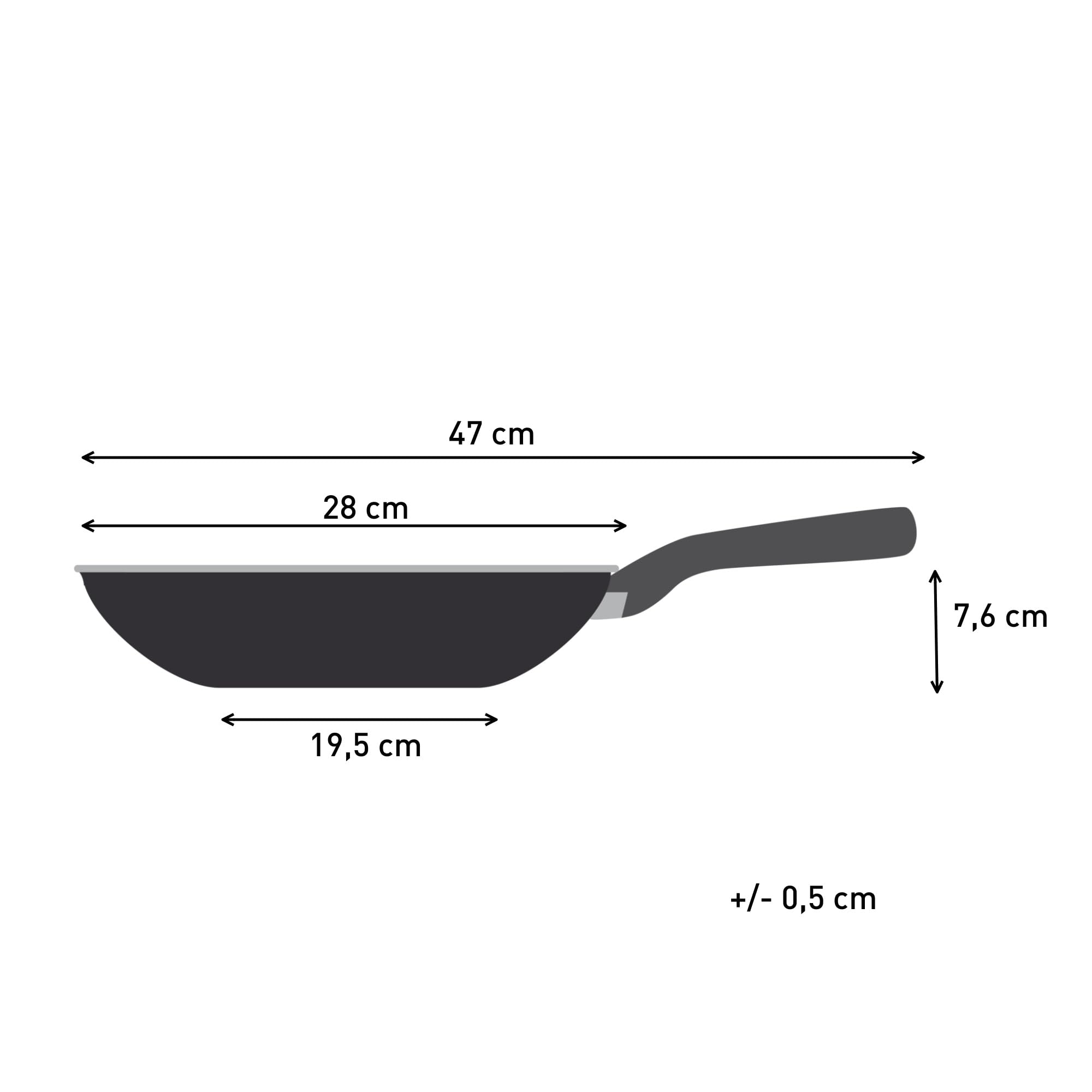 Tefal Titanium Stone Non-Stick Wok – 28cm Induction & Metal Spatula Safe