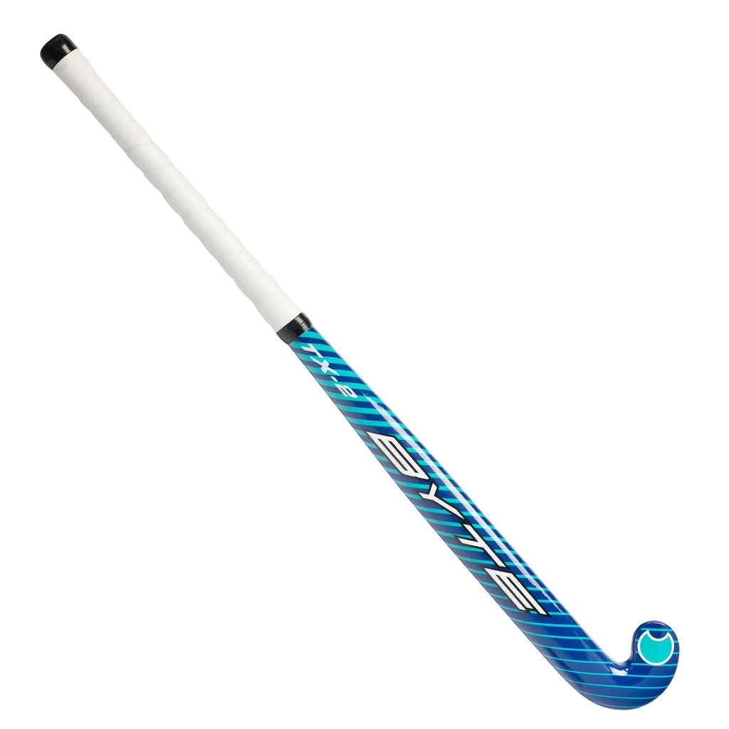 Byte TX2 Field Hockey Stick – 5% Carbon Mid Bow – Blue/Teal 36.5" Light
