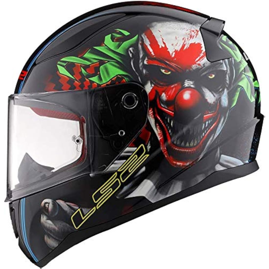 LS2 FF353 Rapid Full Face Motorcycle Helmet – Glow-in-the-Dark XL