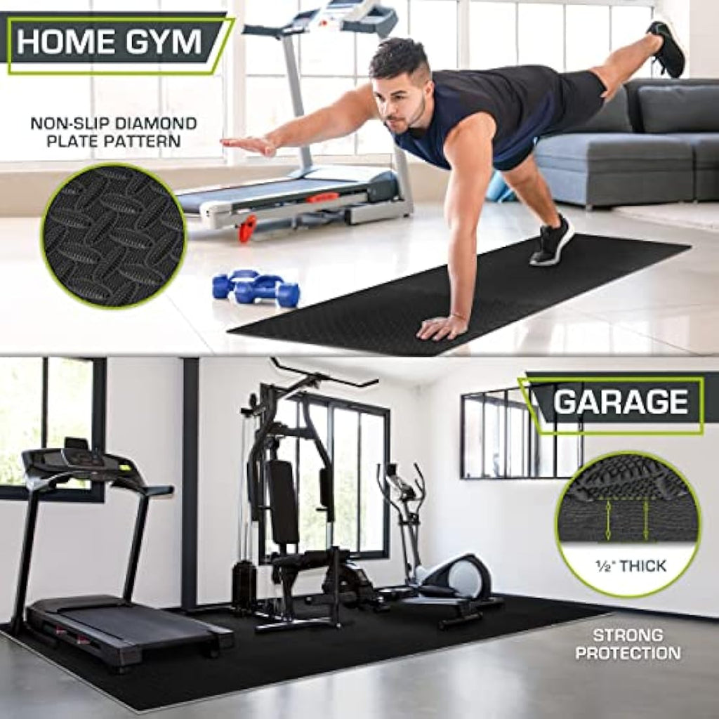 ProsourceFit Puzzle Exercise Mat | 1/2 Inch EVA Foam Floor Tiles | 144 Sq Ft